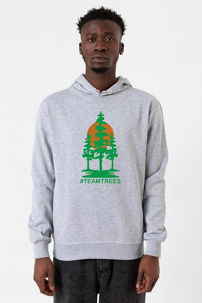 Tshirthane Ανδρικό φούτερ με κουκούλα 3ip Mr Beast Team Trees Grimelanj