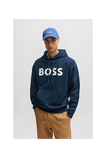 BOSS Logo Nakışlı Pamuklu Gabardin Altı Bölmeli Şapka