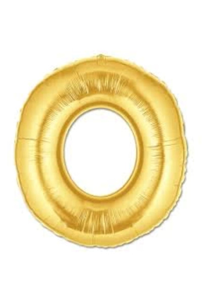 CT STONES O Letter Foil Balloon Gold Color 40 Inch