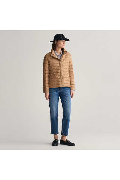 Gant Br?zowy Damski P?aszcz Z Ko?nierzykiem