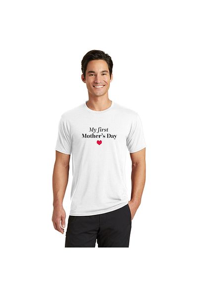 Tshirthane Γιορτή της Μητέρας Λευκό ανδρικό μπλουζάκι για την πρώτη μου γιορτή της μητέρας