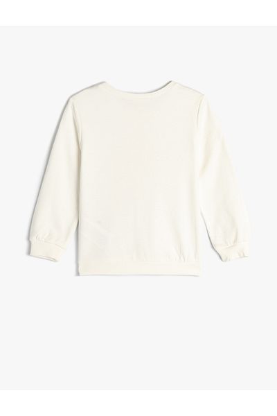 Koton Beige Girl's Cotton Sweatshirt