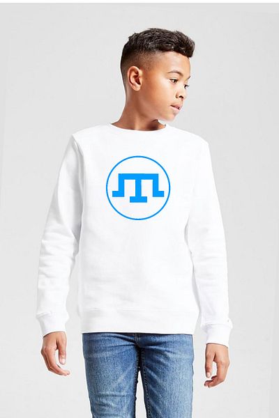 Tshirthane Φούτερ Κριμαίας Τατάρ Σφραγίδα Λευκό Παιδικό 2ip