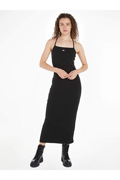 Tommy Hilfiger TJW STRAPPY BADGE RIB DRESS