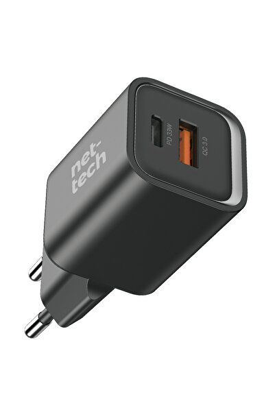 Nettech Nt-hch07 2 Girişli 33w Gan Pd Qc Şarj Adaptörü