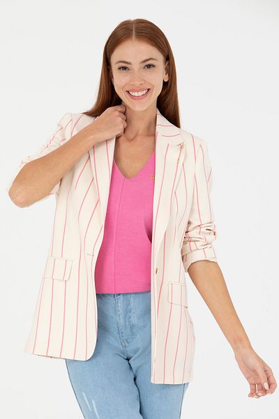 U.S. Polo Assn. سترة نسائية وردية 50264596 -VR041