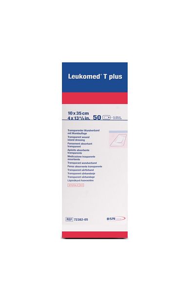 BSN غطاء جرح فيلم شفاف من Leukomed T Plus مقاس 10 سم × 35 سم