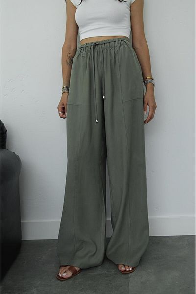 Havoş Noemi Khaki Rope Lace Up Trousers