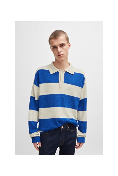 HUGO Pamuk Karışımlı Bukleden Rugby Tarzı Örgü Polo