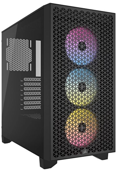 Corsair İcue 3000d Aırflow 750w Tempered Glass Usb 3.2 Siyah Atx Mid Towerı Kasa