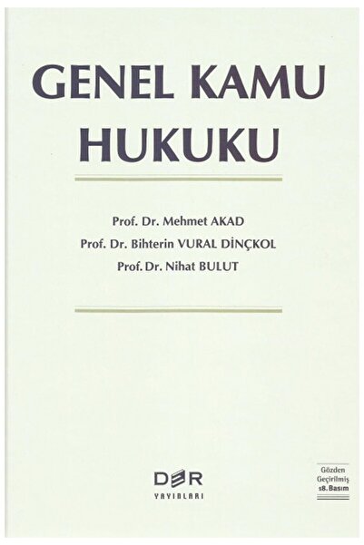 Der Yayınları Genel Kamu Hukuku 18. Basım