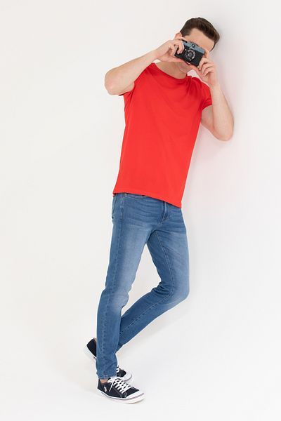 U.S. Polo Assn. Men's Red Basic Crew Neck T-Shirt 50264918 -Vr030