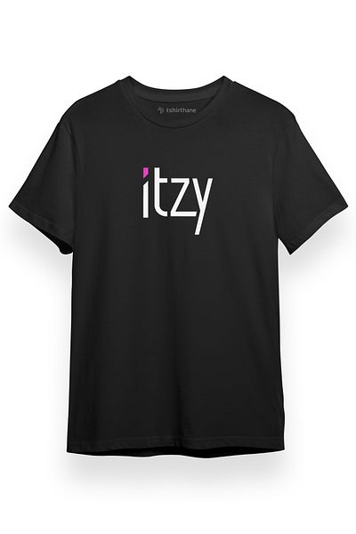 Tshirthane Ανδρικό μπλουζάκι ITZY Lettern Logo μαύρο κοντομάνικο