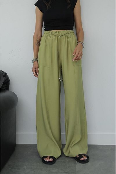 Havoş Παντελόνι Noemi Oil Green Rope Lace Up