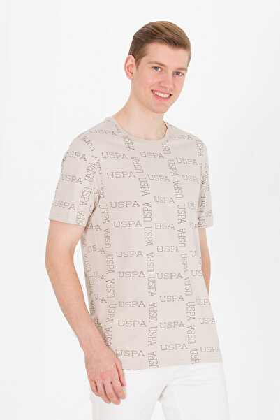 U.S. Polo Assn. Ανδρικό μπλουζάκι με λαιμόκοψη από πέτρα 50264952-VR049