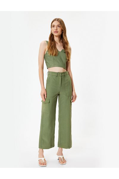 Koton Khaki Women's Cargo Pants