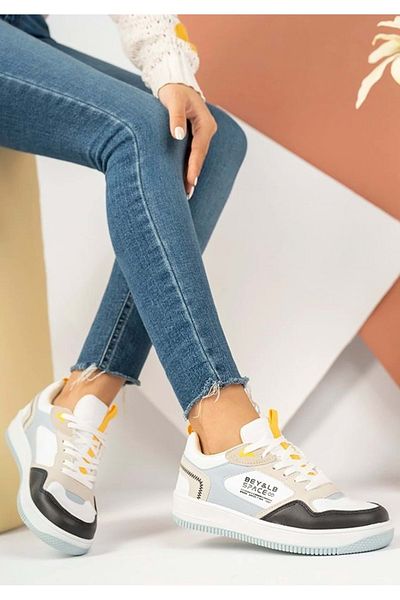 KCMN Lambırlent 2181 Sneakers Unisex Sports Shoes Μπεζ-μπλε