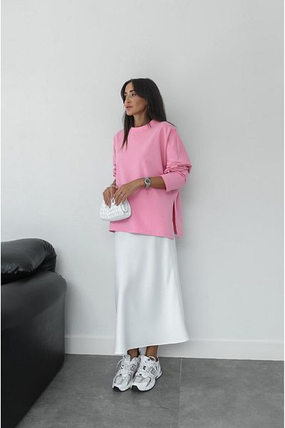 Havoş Satin Crepe White Skirt