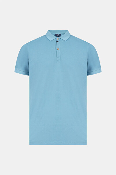 W Collection تي شيرت مطبوع عليه قطعة فيروزية