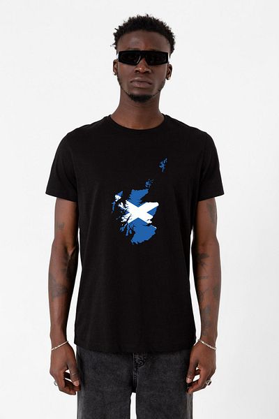 Tshirthane Euro 24 Scotland Μαύρο ανδρικό μπλουζάκι