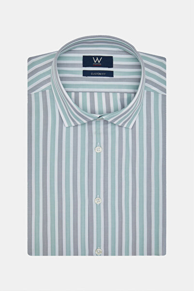 W Collection ÇOK RENKLİ UZUN KOLLU ÇİZGİLİ DESENLİ GÖMLEK