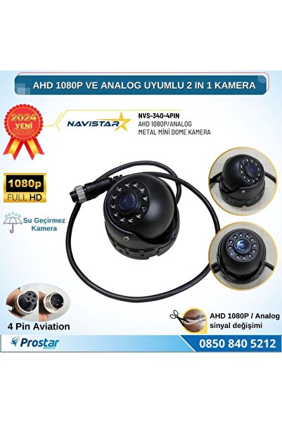 Navistar Ahd 1080p Ve Analog Cvbs Pal Dönüştürülebilir Gece Görüşlü 4 Pin Min...