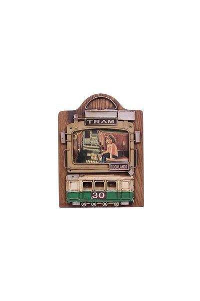 LiderGlobal Decorative Metal Frame Tram Decorated Vintage Gift