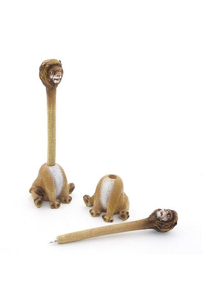 LiderGlobal Polyester Lion Ballpoint Pen