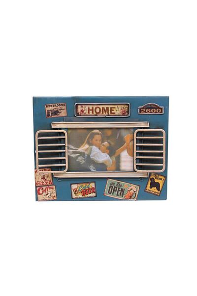 LiderGlobal Decorative Metal Frame Shutter Themed Vintage Home Office Gift