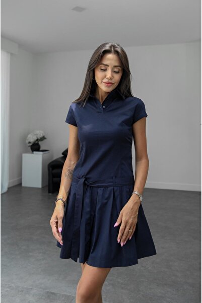 Havoş Φόρεμα Cedrina Navy Blue ζωσμένο σορτς