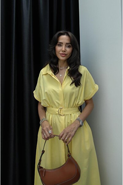Havoş Solaro Yellow Dress with Belt