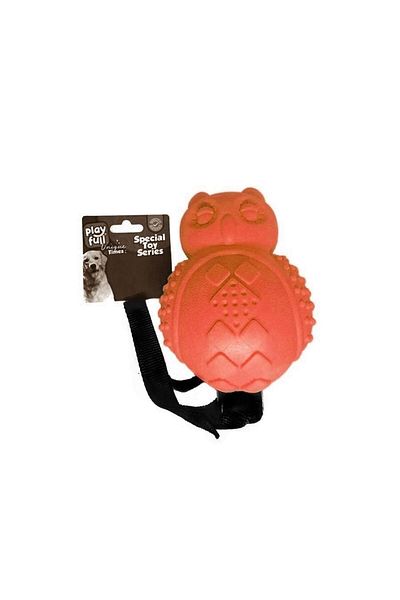 SKY TOPTAN Orange Luxury Owl Dog Training Toy - with Sound, 30x10 Cm