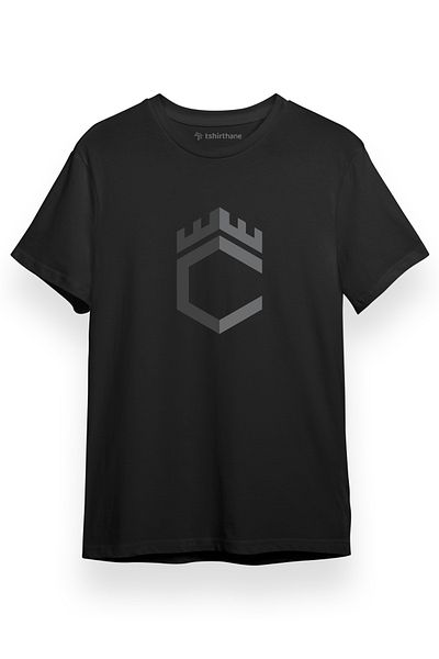 Tshirthane Ανδρικό μπλουζάκι με κοντομάνικο μαύρο λογότυπο Citadel