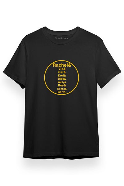 Tshirthane Teen Titans Members Μαύρο κοντομάνικο ανδρικό μπλουζάκι