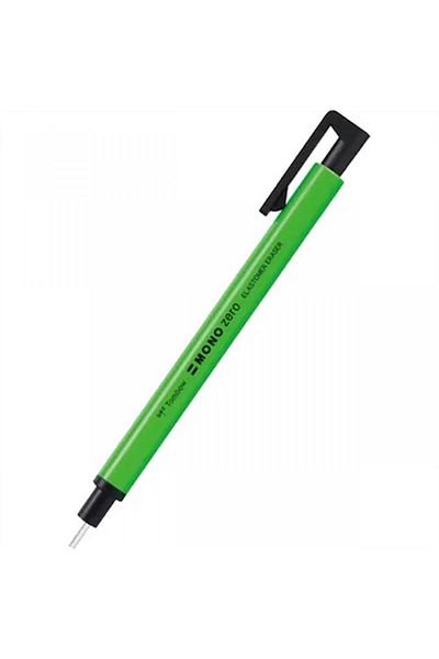 Tombow Mono Zero Pencil Eraser Round Tip 2.3mm Neon Green