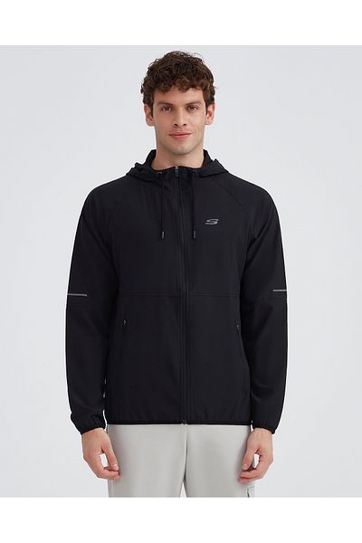 SKECHERS M Micro Collection Mesh Detail Full Zip Jacket Erkek Siyah Fermuarlı Eşofman Üstü S202168-001