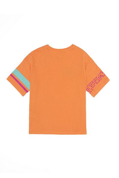 U.S. Polo Assn. Tricou portocaliu cu decolteu rotund pentru copii 50265393 -VR051