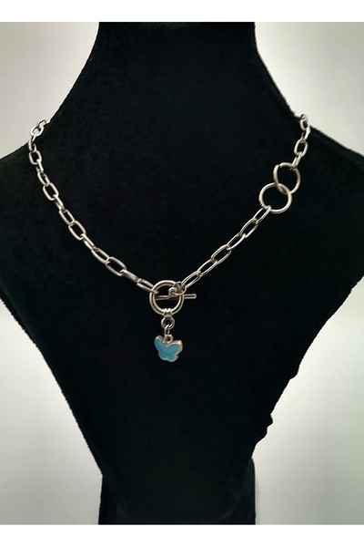 Monalisa Home قلادة فضية اللون فاخرة مضادة للتشوه - مع سلسلة