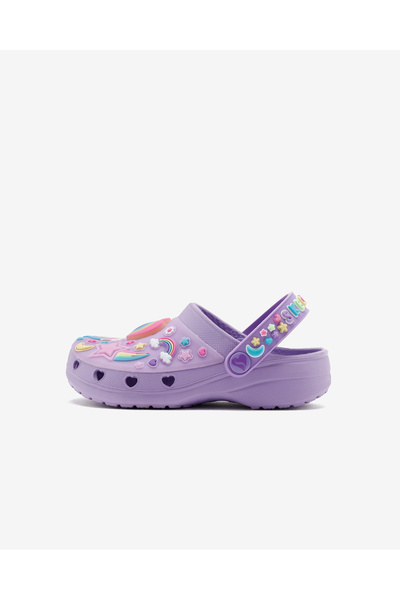SKECHERS Heart Charmer - Girly Land Küçük Kız Çocuk Mor Işıklı Terlik 308406n Lvmt