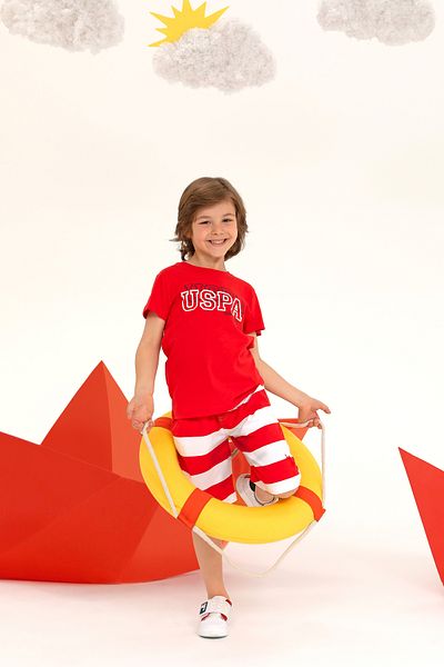 U.S. Polo Assn. Kids Red Knitted Shorts 50265956 -Vr030
