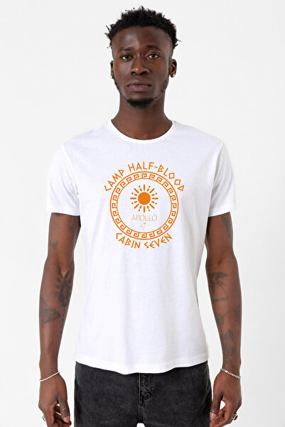 Tshirthane Ανδρικό μπλουζάκι ποδηλασίας Camp Half Blood Poseidon White