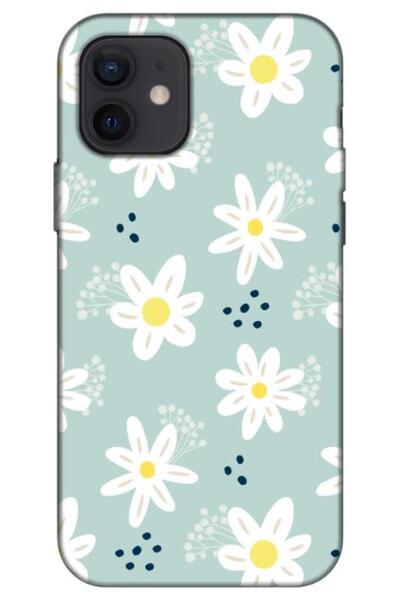 Zebana حافظة سيليكون متوافقة مع هاتف ابل ايفون 12 زهور الربيع 10 (مطبوعة)