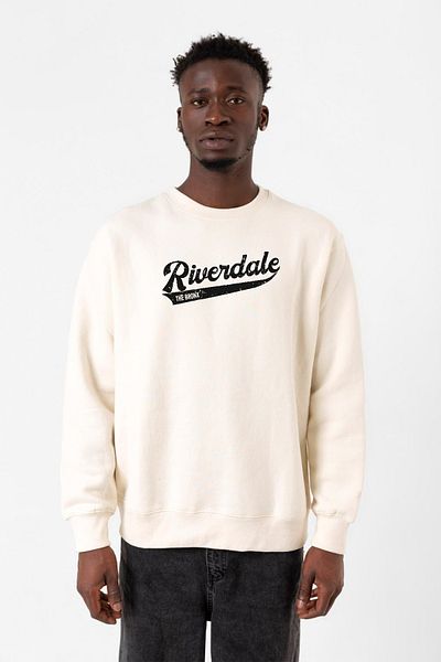 Tshirthane Ανδρικό φούτερ Riverdale Bronx New York City Ecru 2ip
