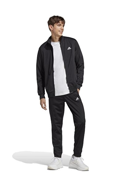 adidas طقم رياضي رجالي أسود - أبيض Ic6775 M Lın Tr Tt Ts