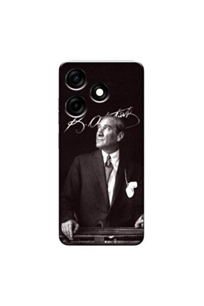 Zebana حافظة متوافقة مع TECNO Spark 10C حافظة سيليكون مصطفى كمال أتاتورك (مطب...