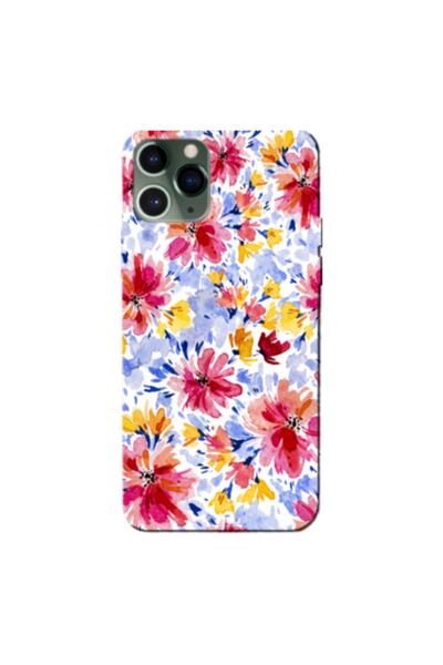 Dara Aksesuar حافظة سيليكون متوافقة مع هاتف Apple iPhone 11 Pro Spring Flower...