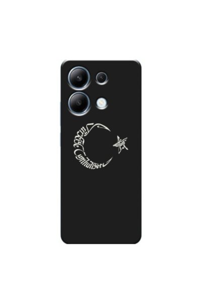 Zebana Xiaomi Redmi Note 13 Pro 5g Compatible Case Moon Star and Ataturk Sili...