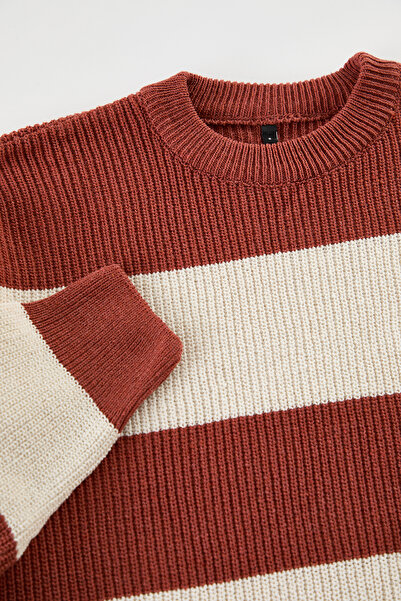 Edit by Trendyol Brick Color Slim Fit pletený sveter – Tmnaw25Kz00065