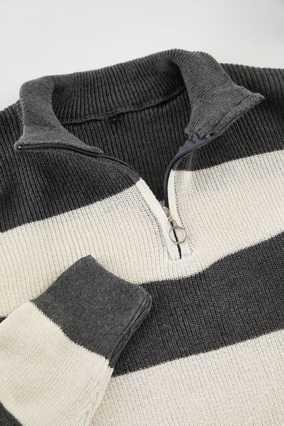 Edit by Trendyol Antracitový Slim Fit pletený svetr - Tmnaw25Kz00062