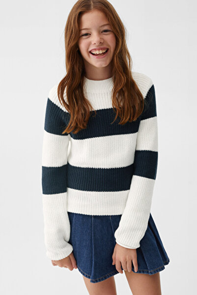 MANGO Kids В'язаний смугастий светр
